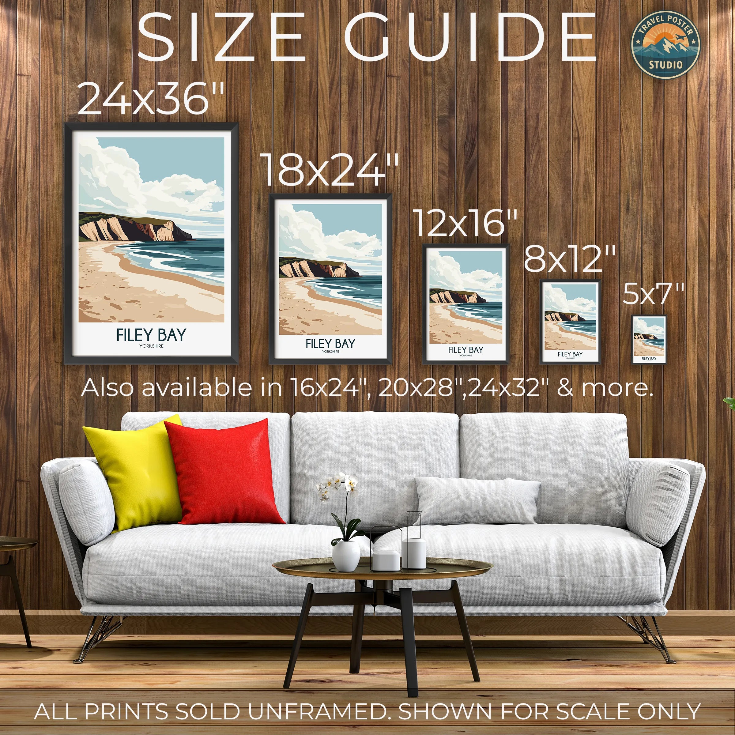 Filey Bay Souvenir Poster Print