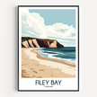 Filey Bay Vintage Style Print
