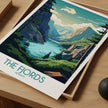 Fjords Retro Travel Illustration