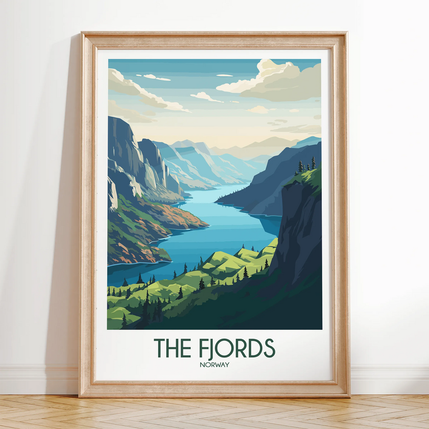 Fjords Scenic Landscape Art