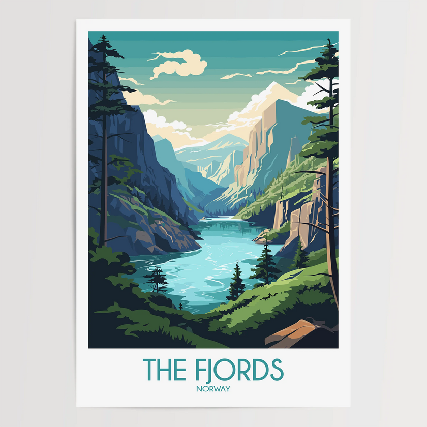 Fjords Souvenir Poster Print
