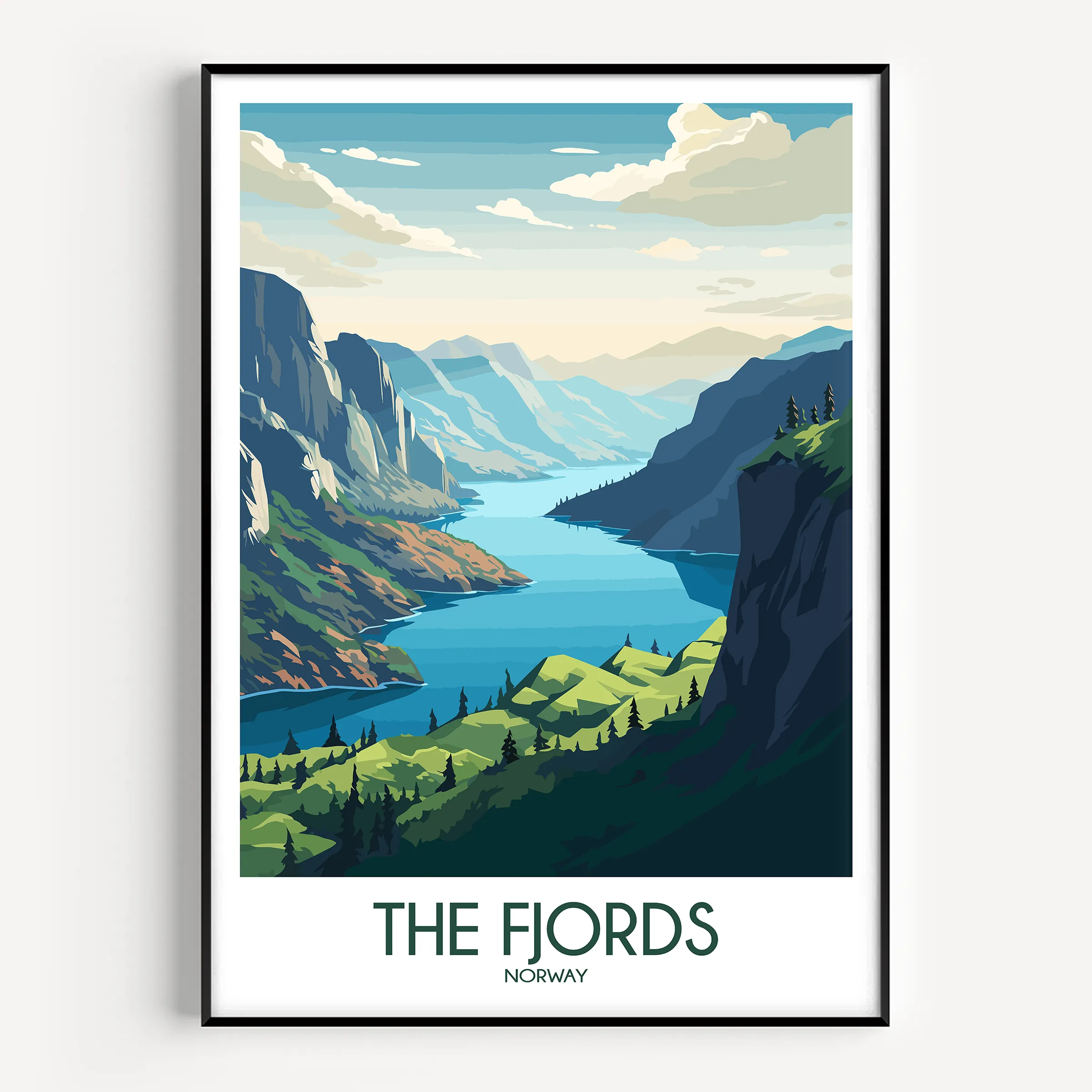 Fjords Souvenir Poster Print