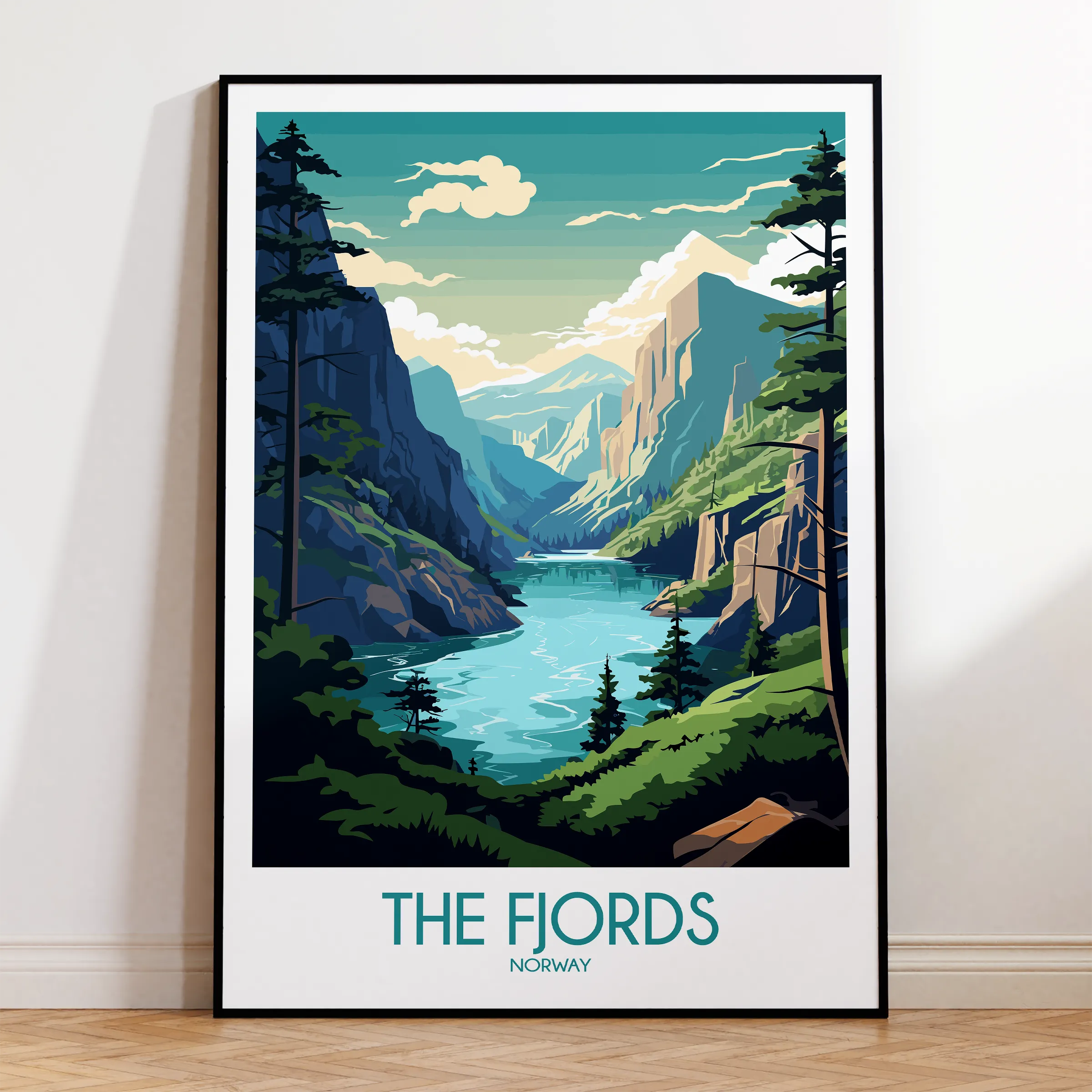 Fjords Vintage Style Print