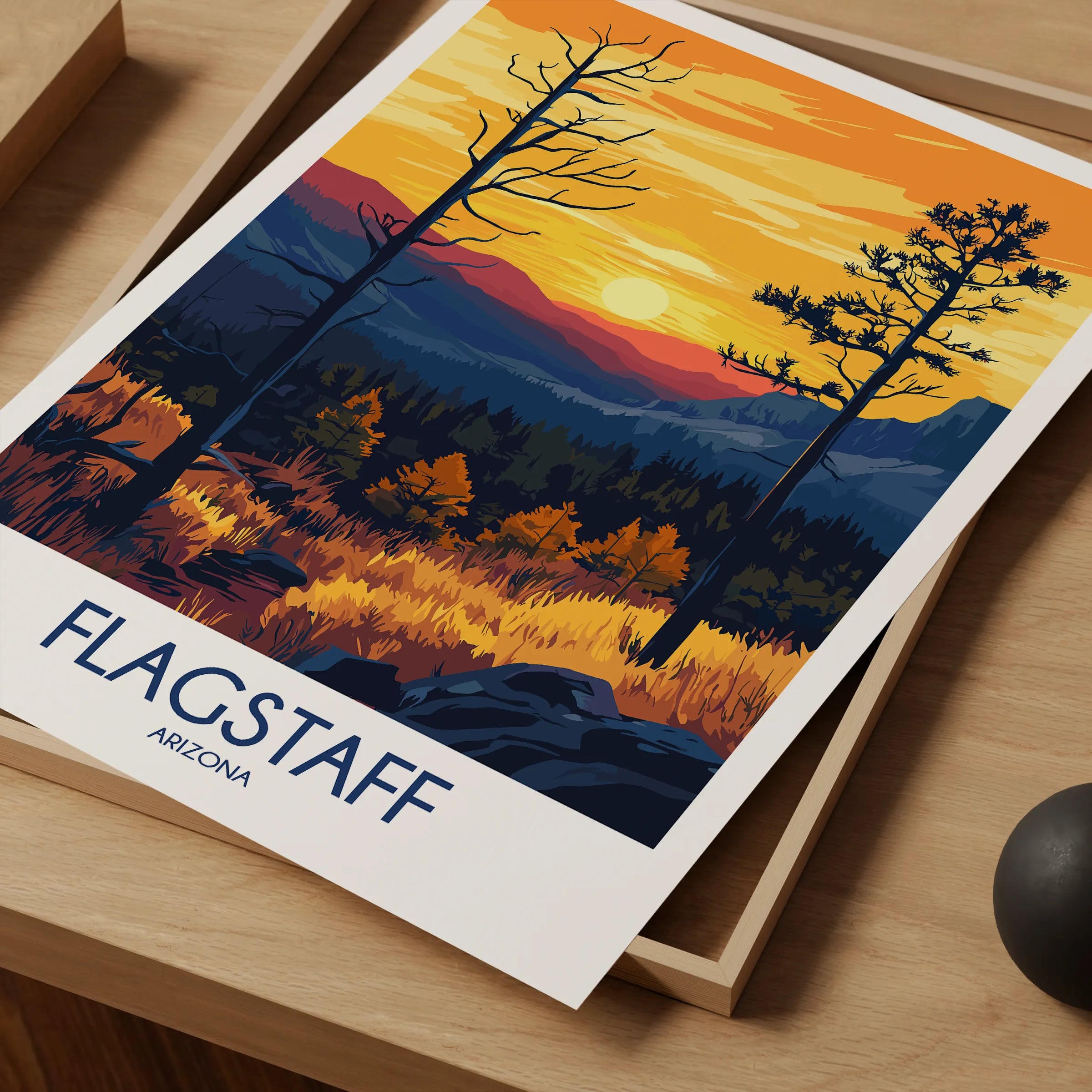 Flagstaff Retro Travel Illustration