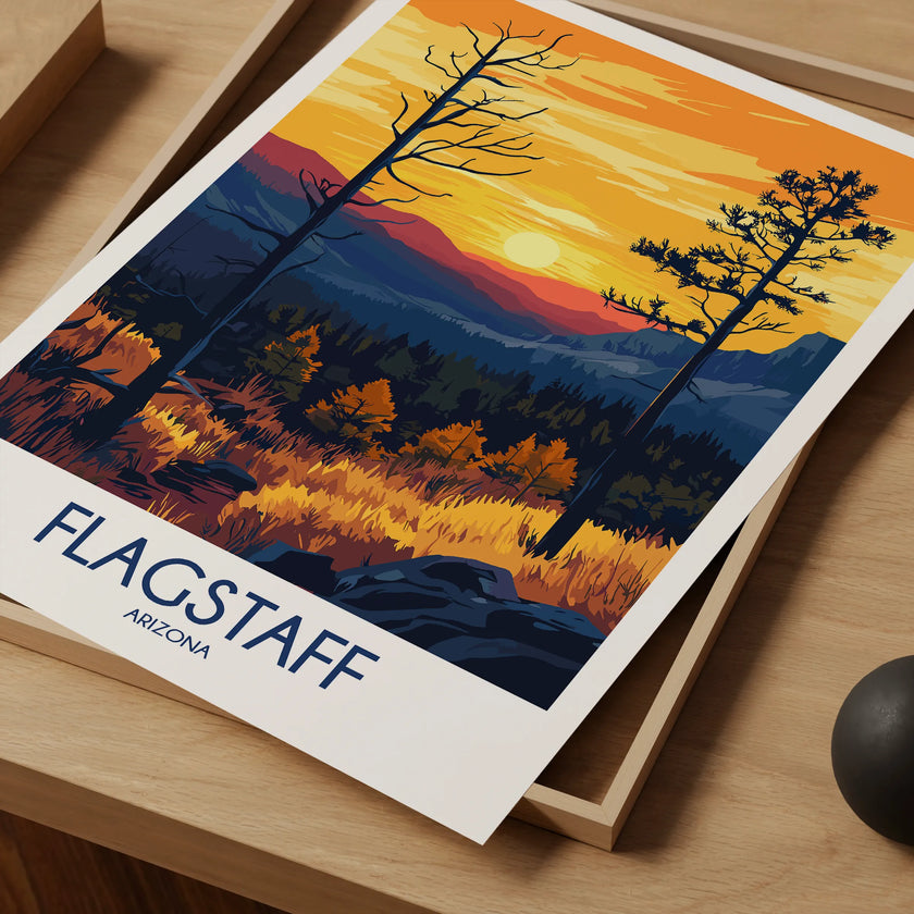Flagstaff Retro Travel Illustration