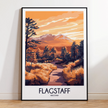 Flagstaff Retro Travel Illustration