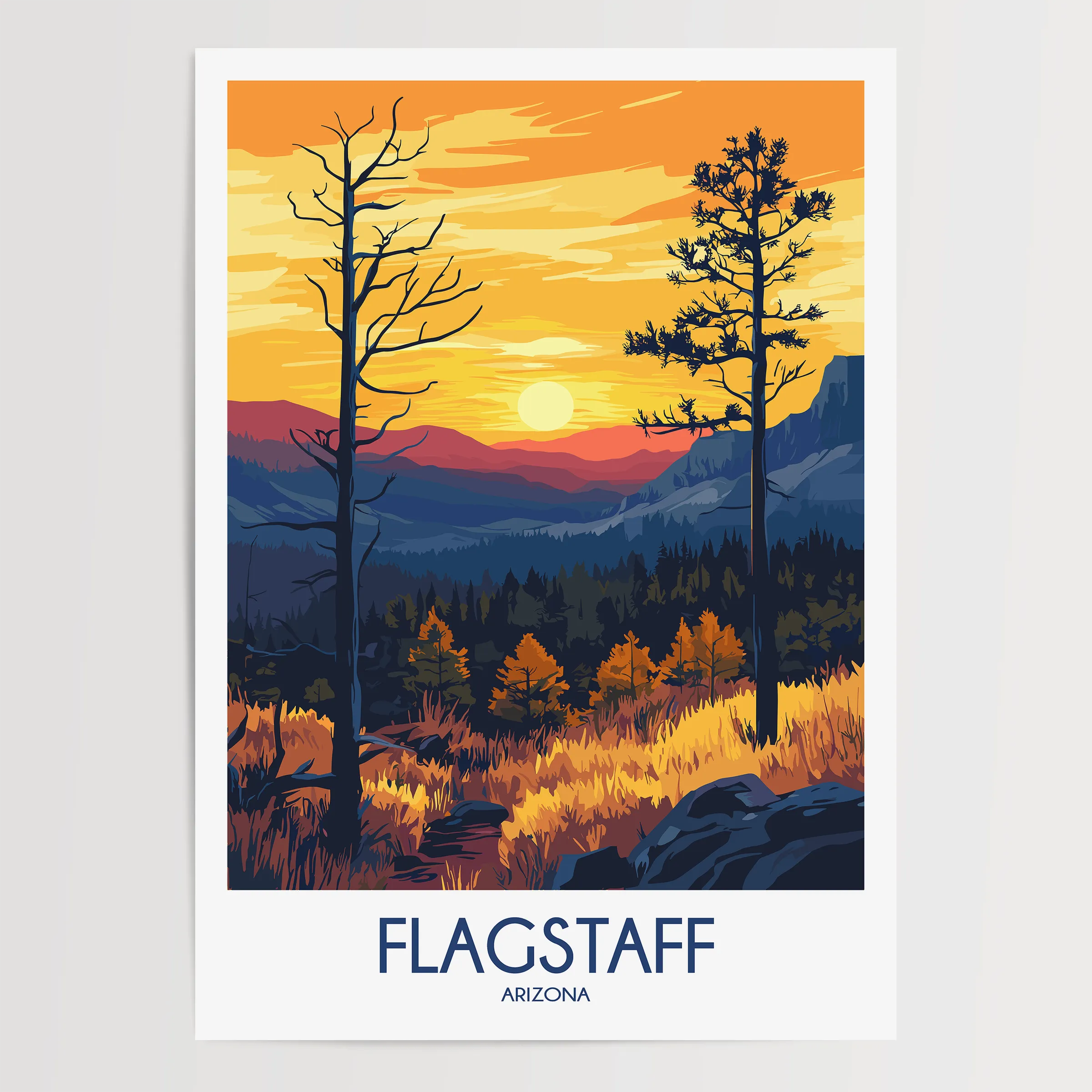 Flagstaff Vintage Style Print