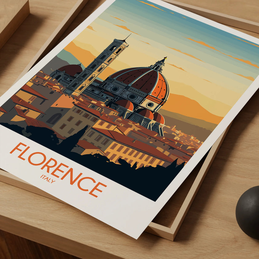 Florence Retro Travel Illustration
