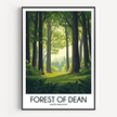 Forest Of Dean Modern Travel Poster