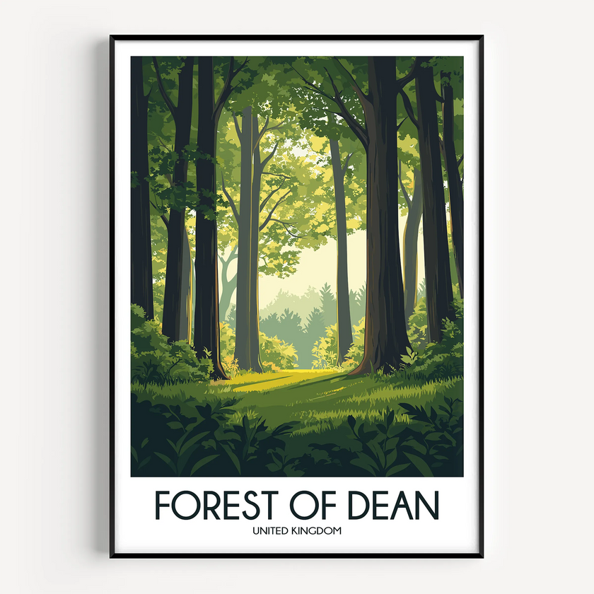 Forest Of Dean Modern Travel Poster