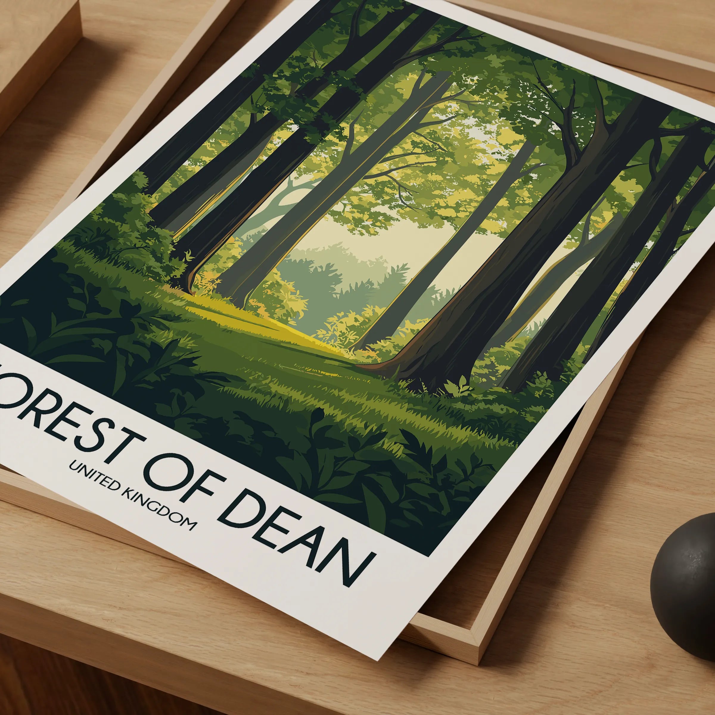 Forest Of Dean Retro Travel Illustration