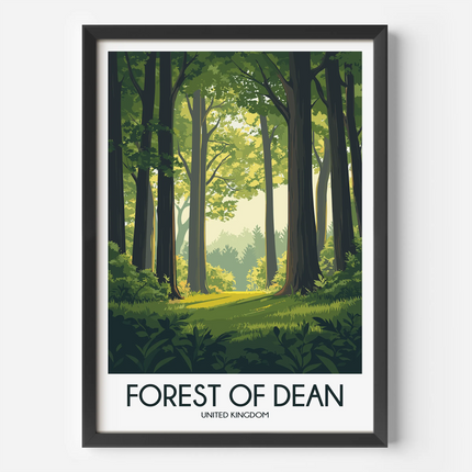 Forest Of Dean Vintage Style Print
