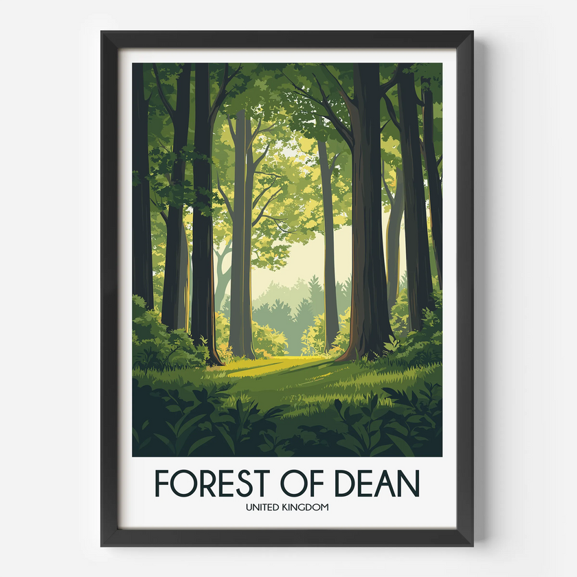 Forest Of Dean Vintage Style Print