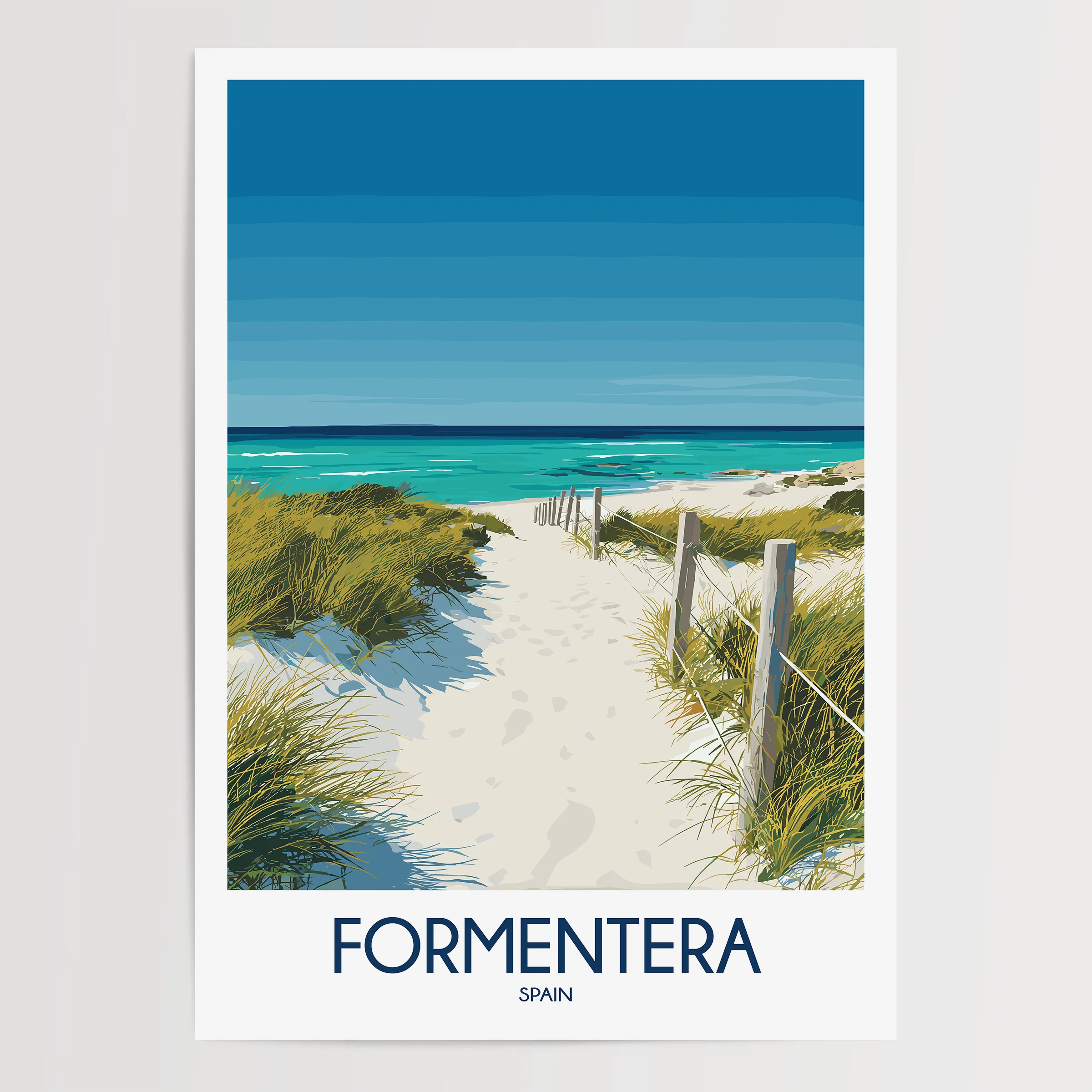 Formentera Modern Travel Poster
