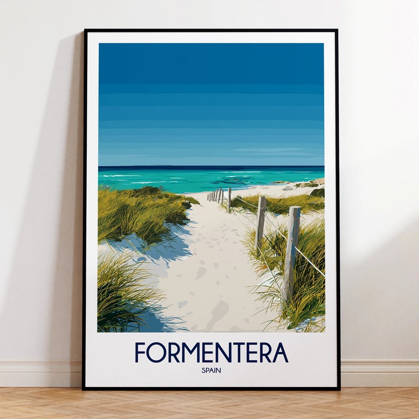 Formentera Retro Travel Illustration