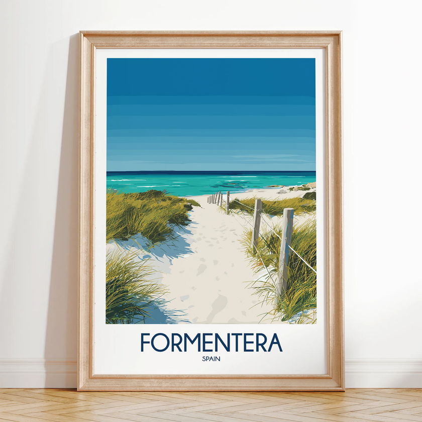 Formentera Vintage Style Print