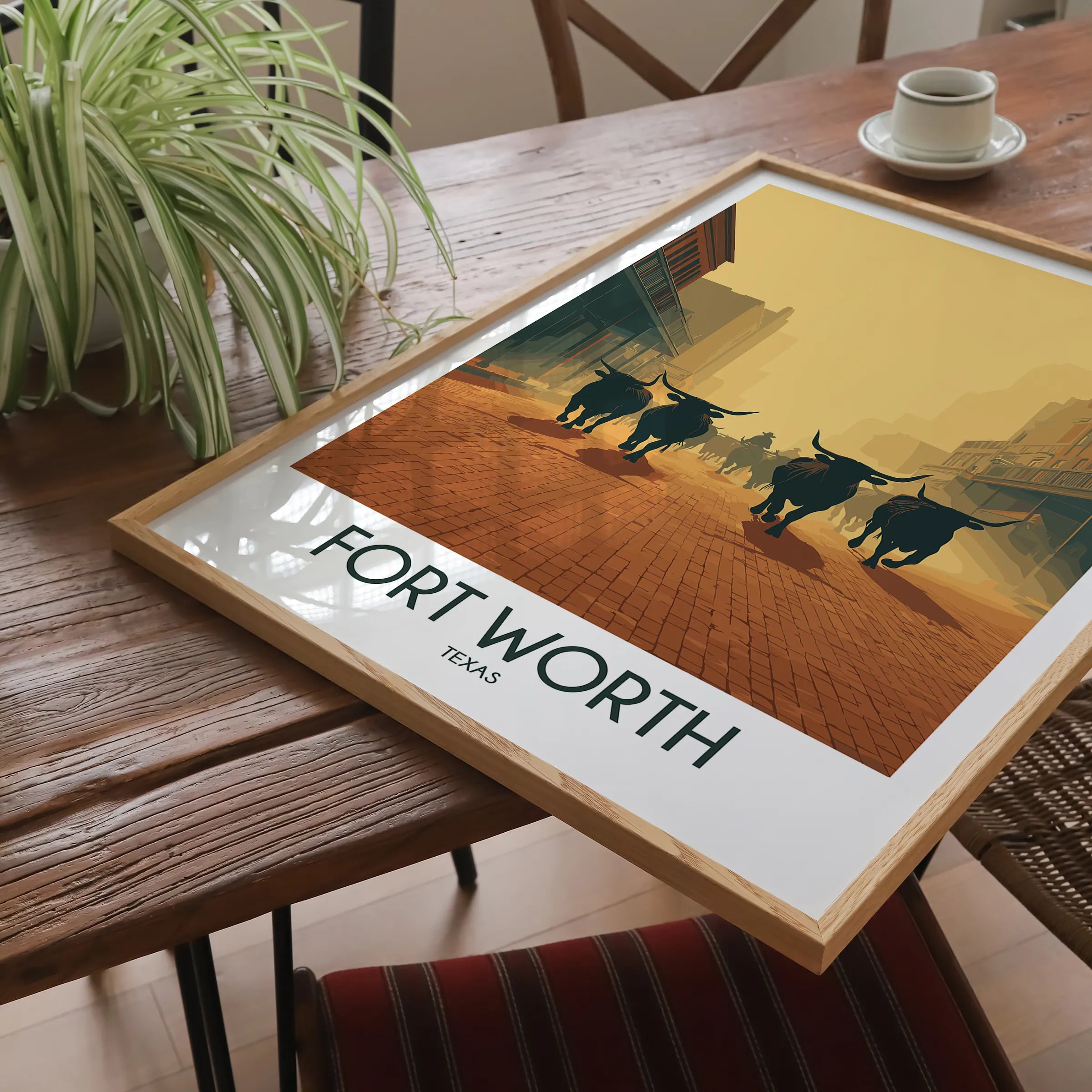 Fort Worth Modern Travel Poster