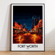 Fort Worth Modern Travel Poster
