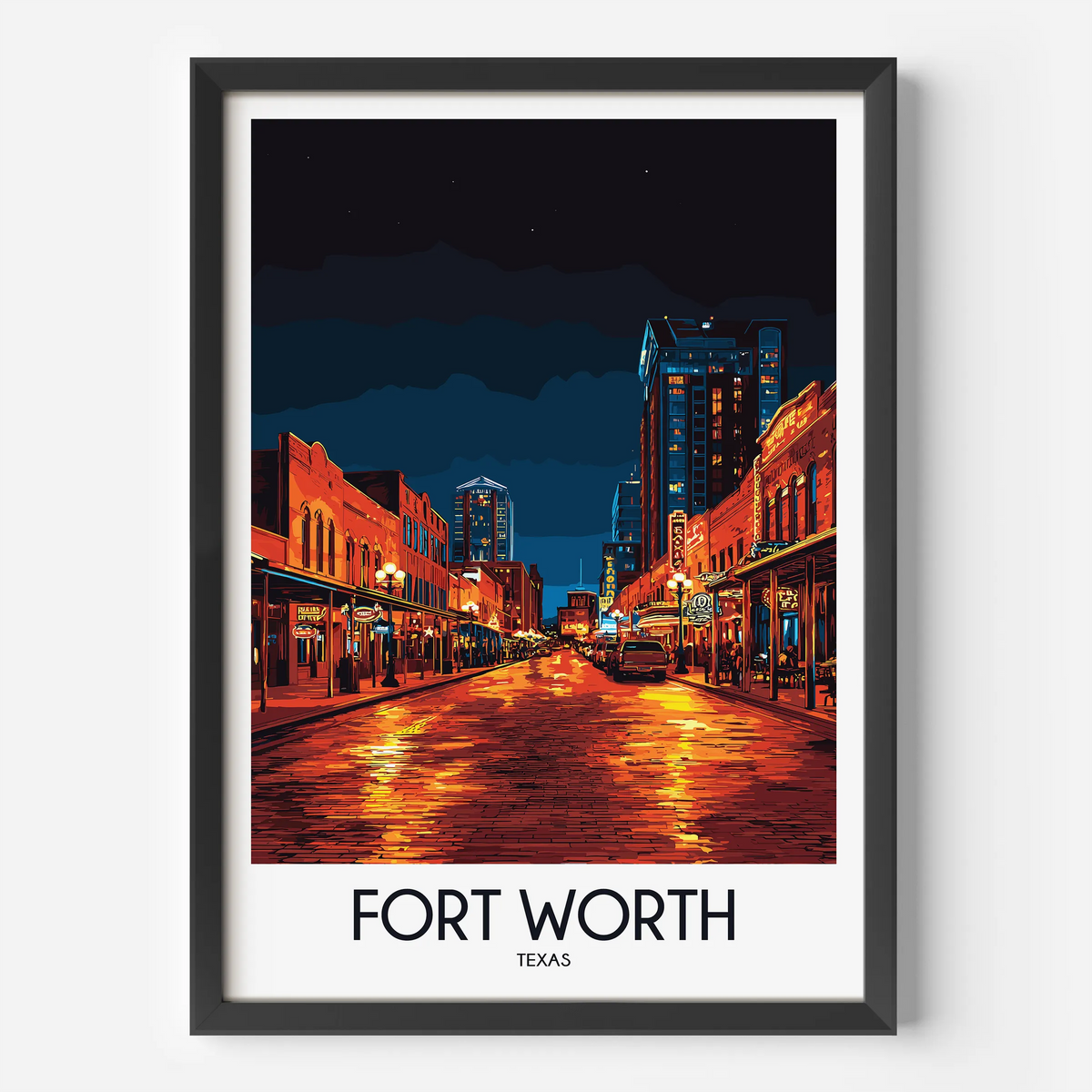 Fort Worth Souvenir Poster Print