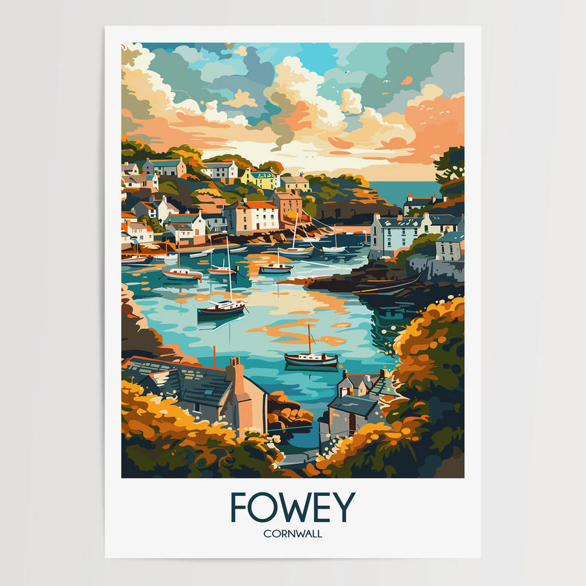 Fowey Destination Art Gift