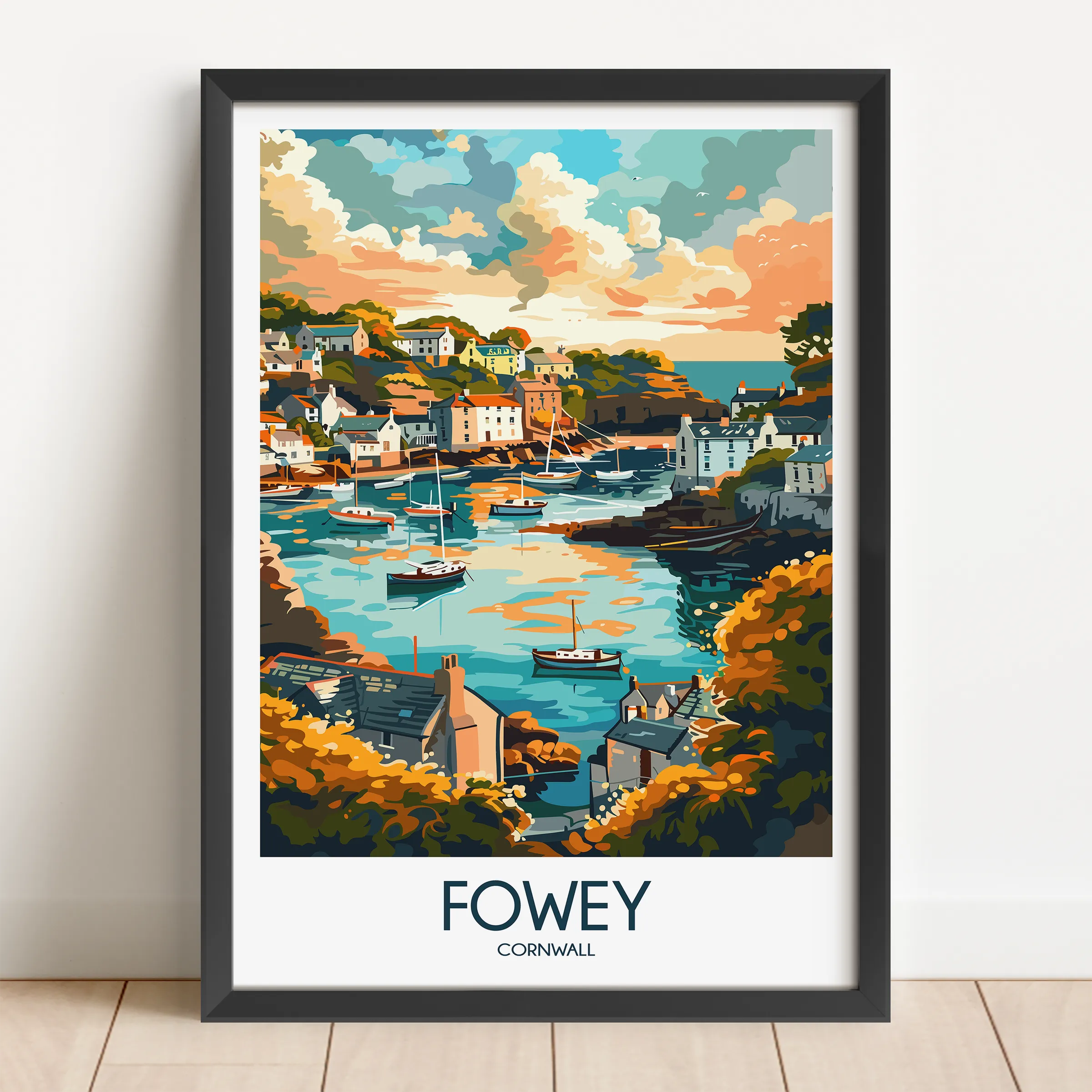 Fowey Souvenir Poster Print