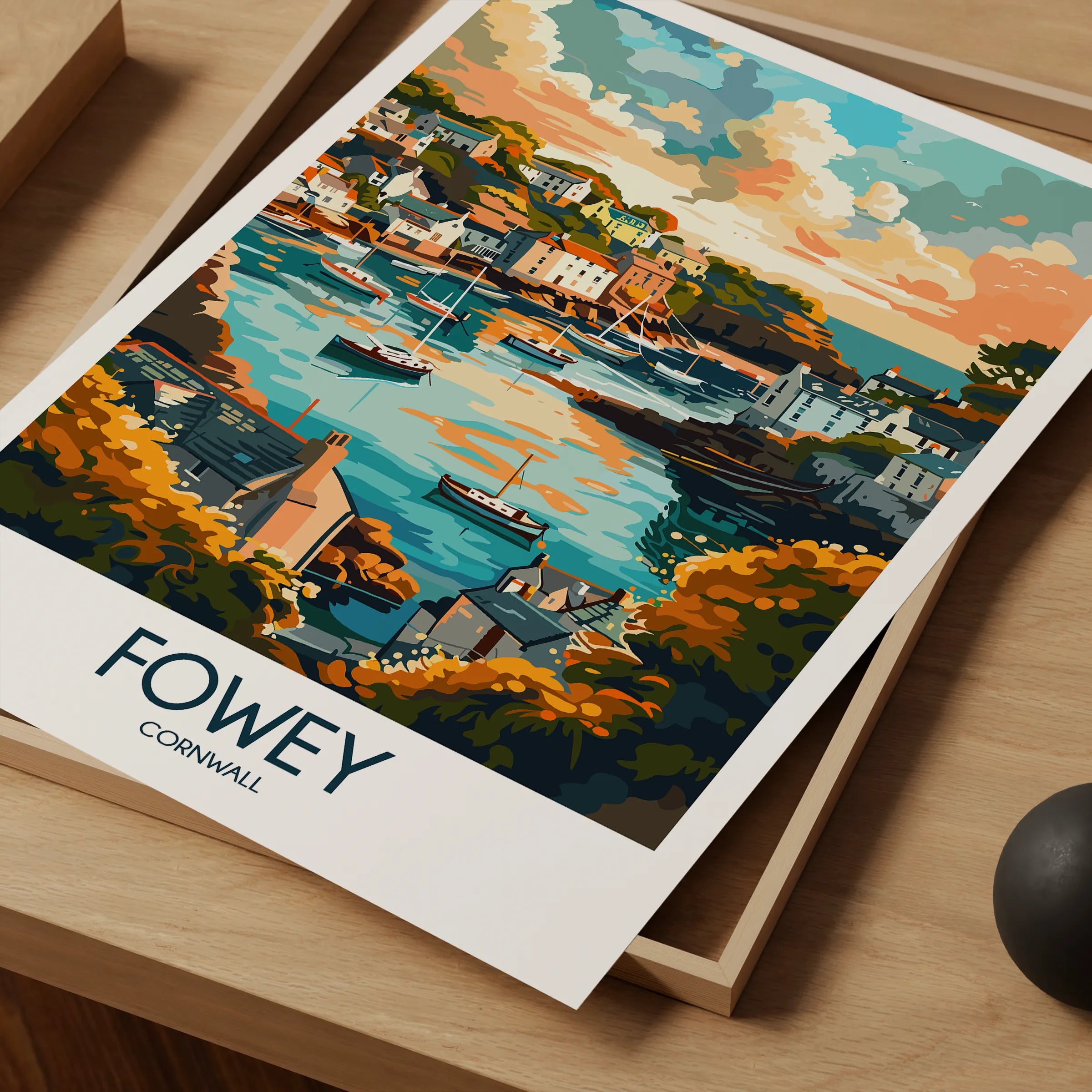 Fowey Vintage Style Print