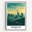 Frankfurt Retro Travel Illustration