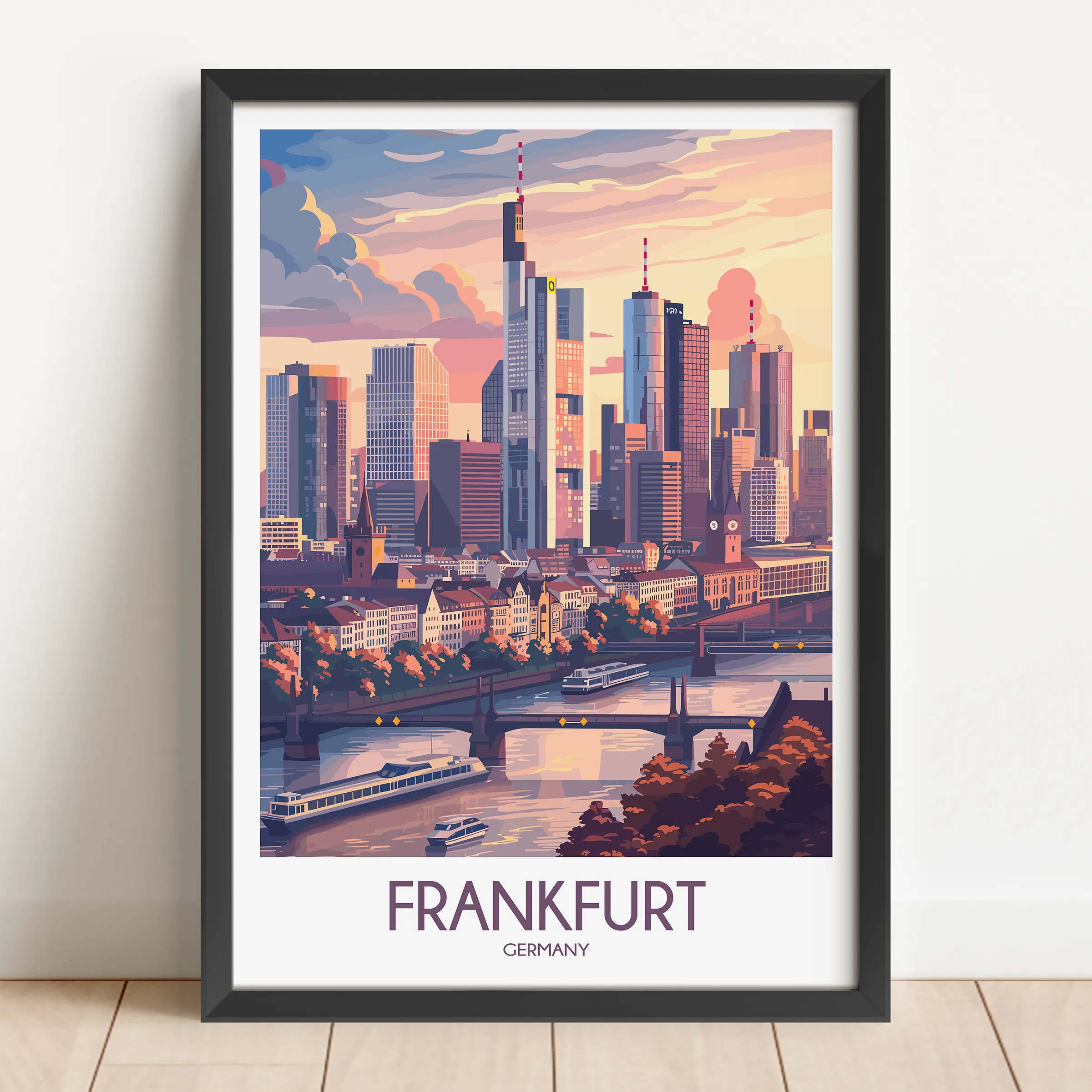Frankfurt Vintage Style Print