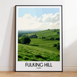 Fulking Hill Modern Travel Poster