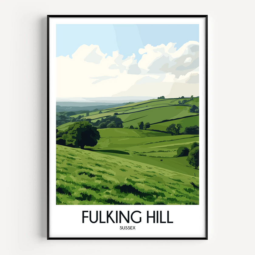 Fulking Hill Souvenir Poster Print