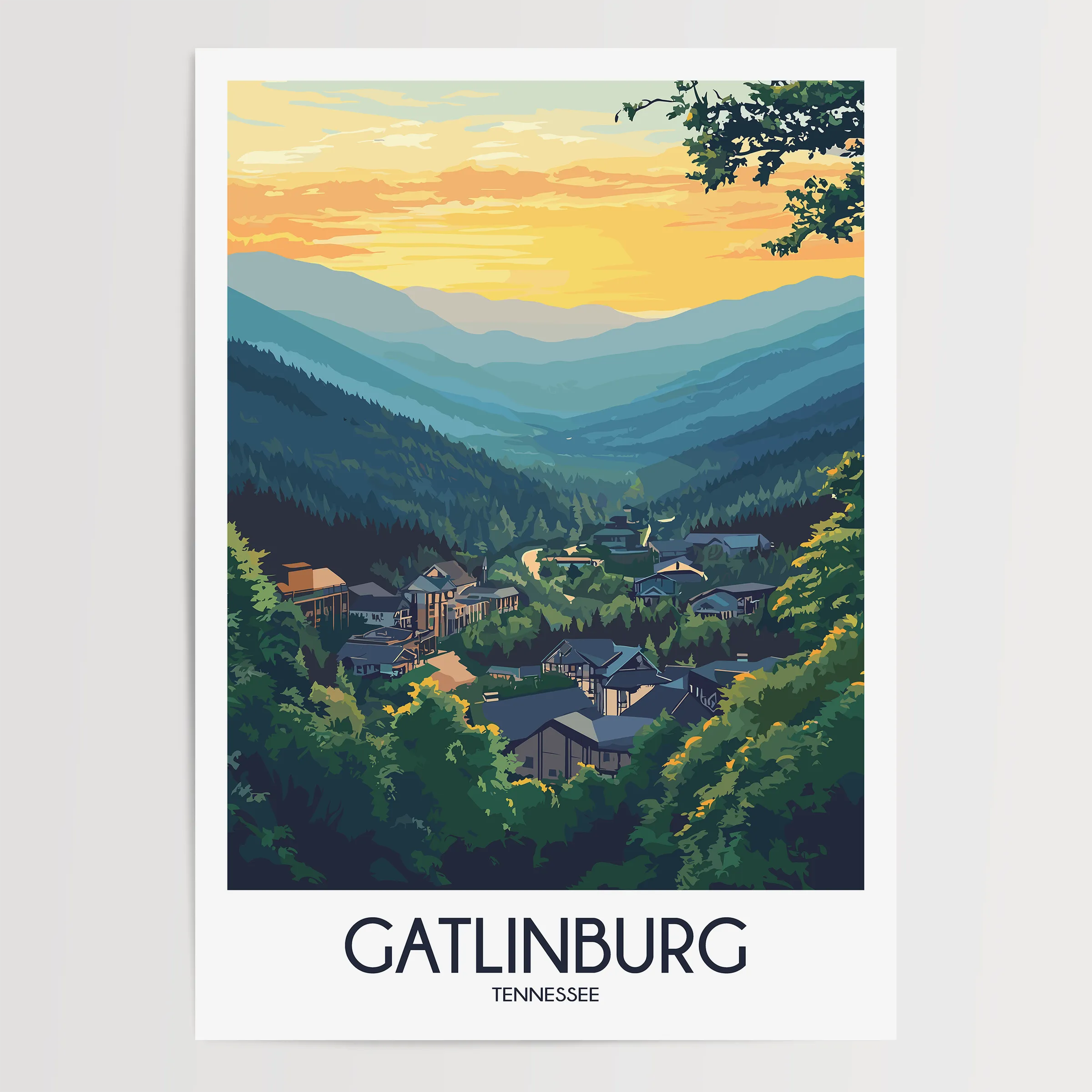 Gatlinburg Minimalist Wall Art