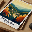 Gatlinburg Retro Travel Illustration