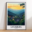 Gatlinburg Retro Travel Illustration
