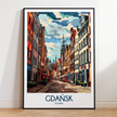 Gdansk Modern Travel Poster