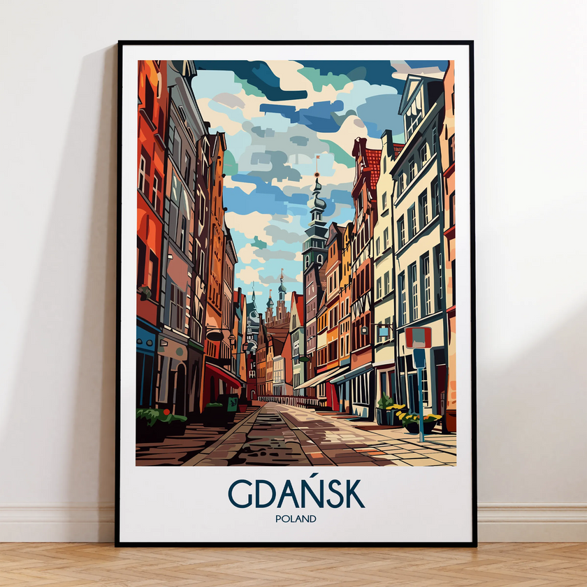 Gdansk Modern Travel Poster
