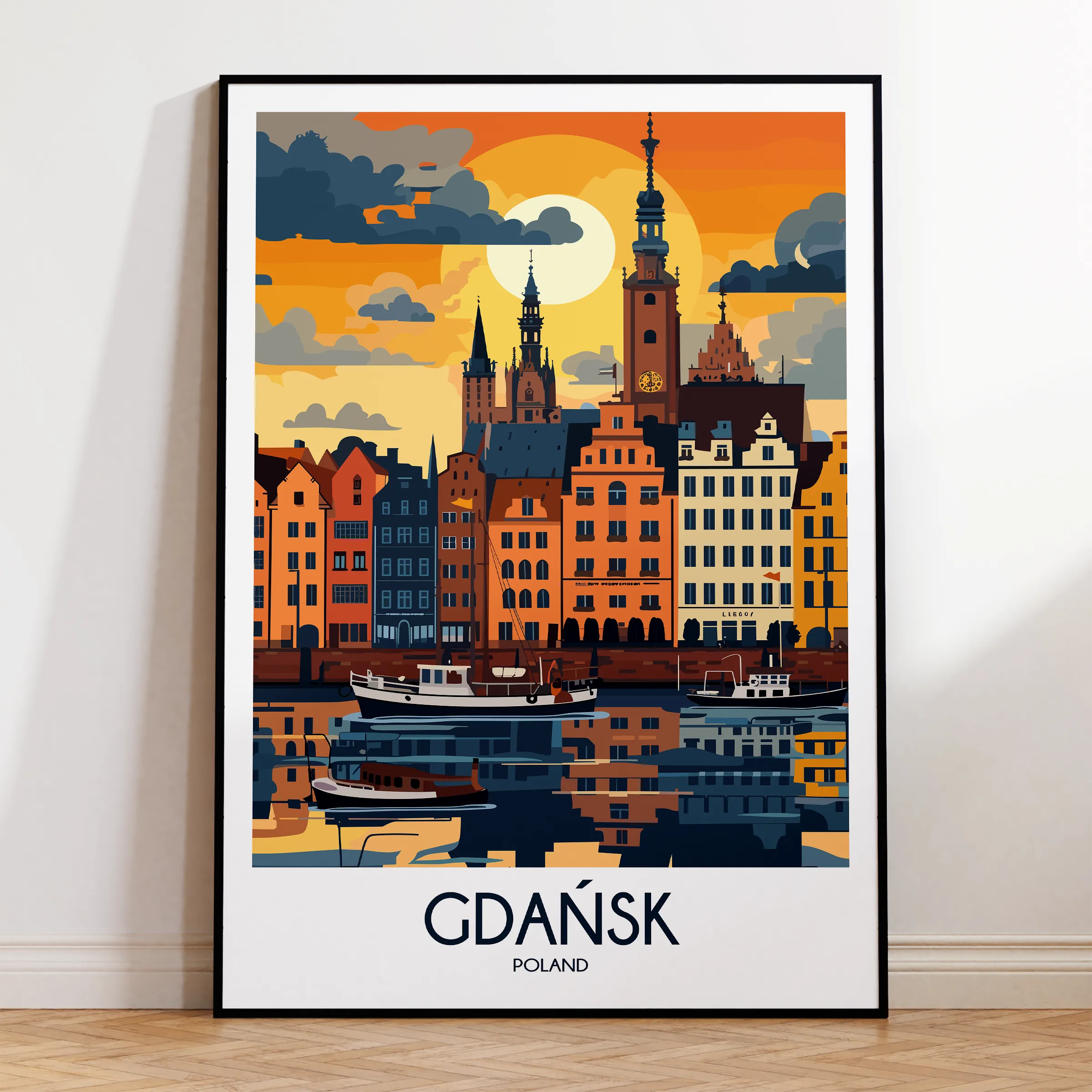 Gdansk Modern Travel Poster