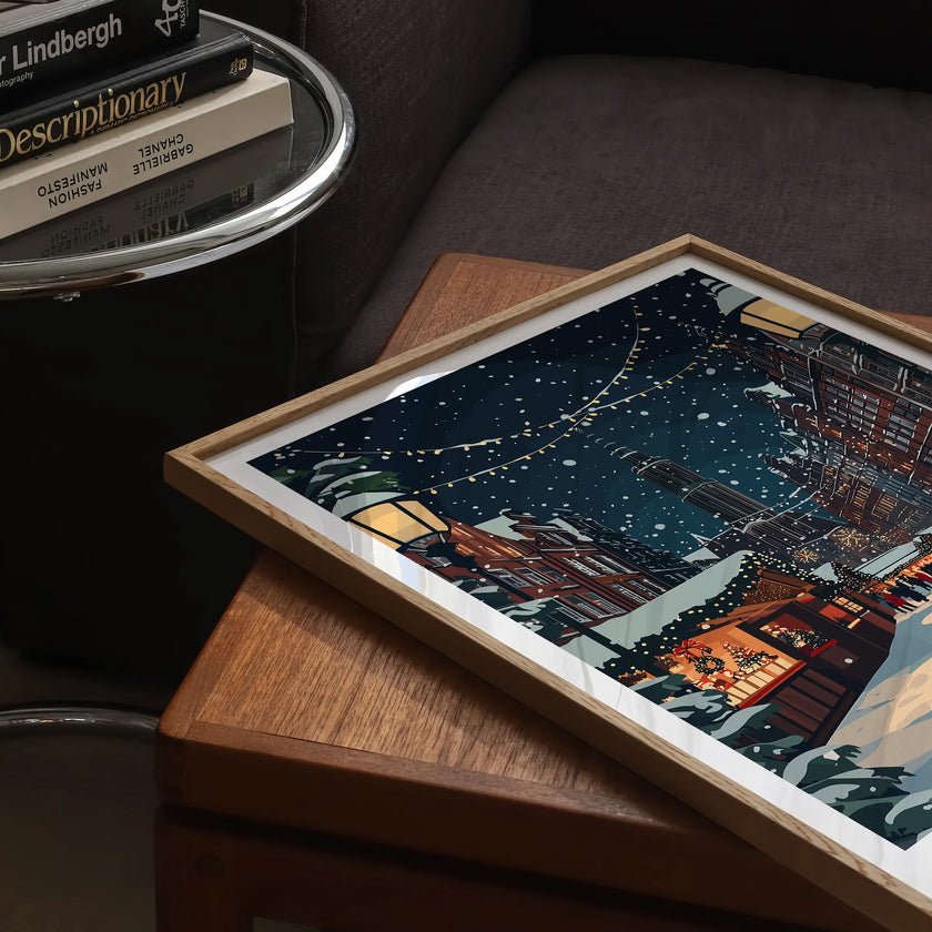 Gdansk Retro Travel Illustration