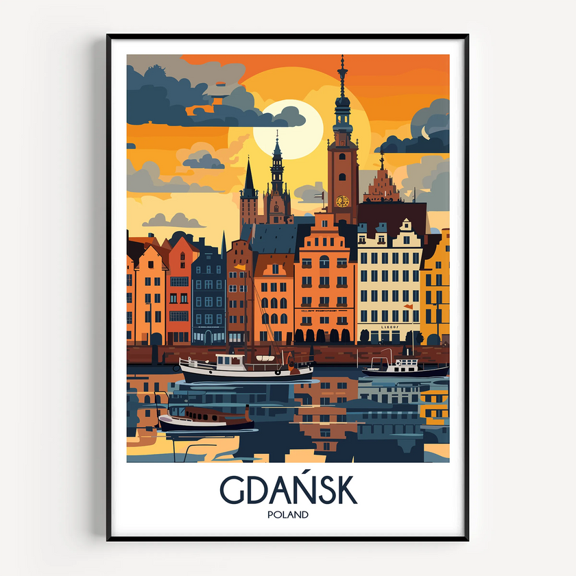 Gdansk Vintage Style Print