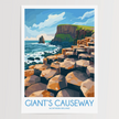 Giant'S Causeway Retro Travel Illustration