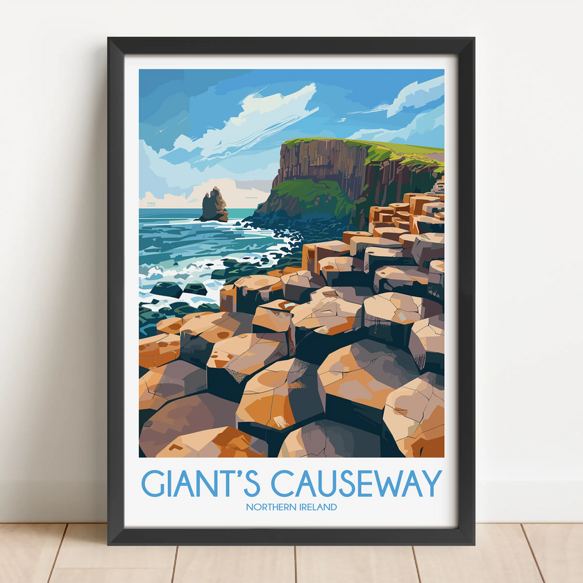 Giant'S Causeway Scenic Landscape Art