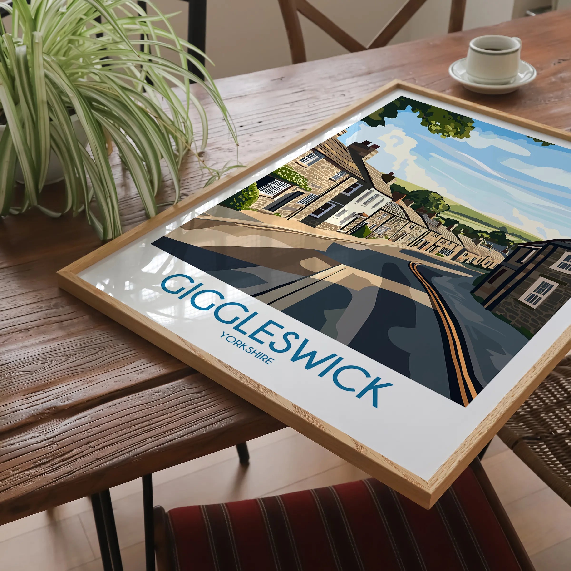 Giggleswick Retro Travel Illustration