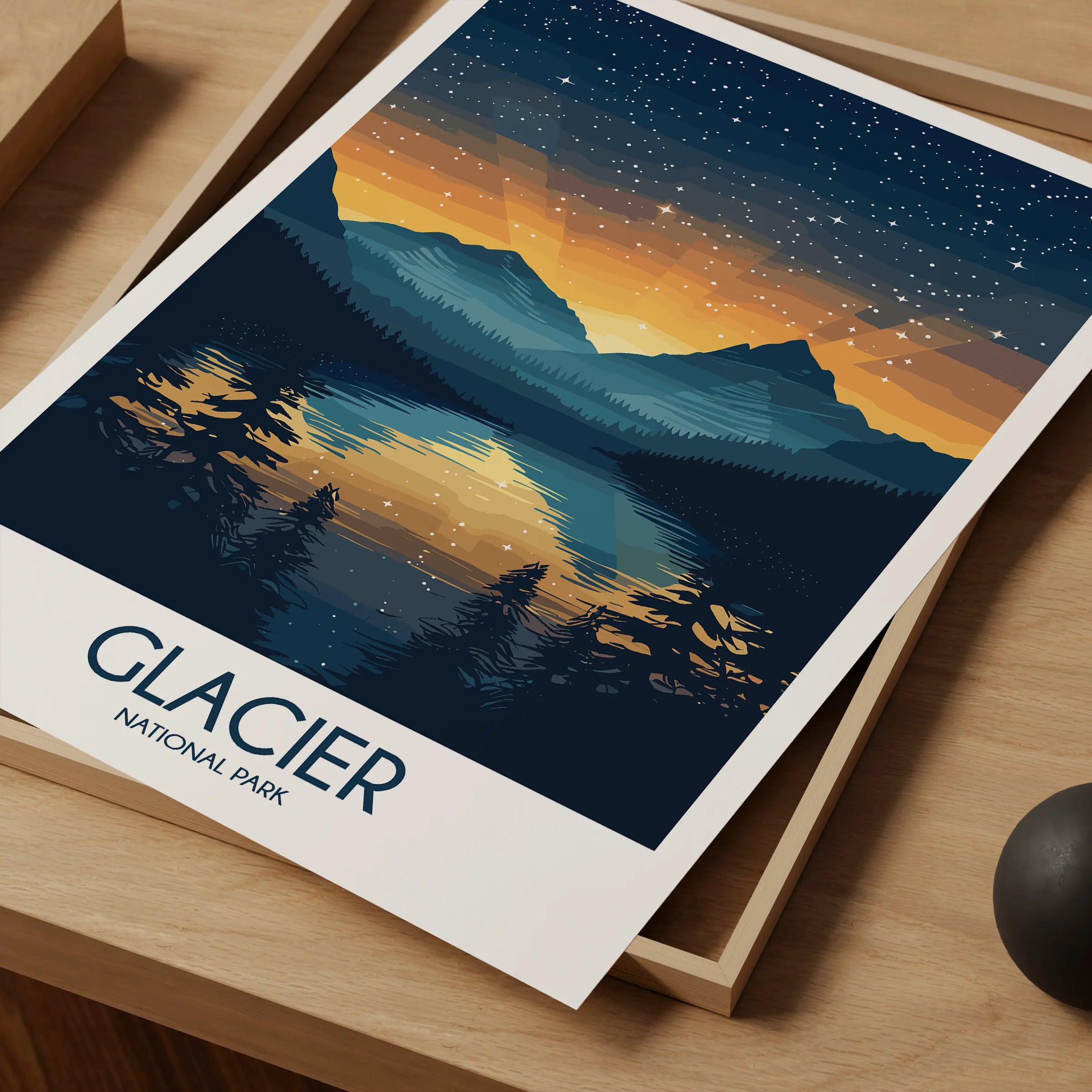 Glacier Modern Travel Poster