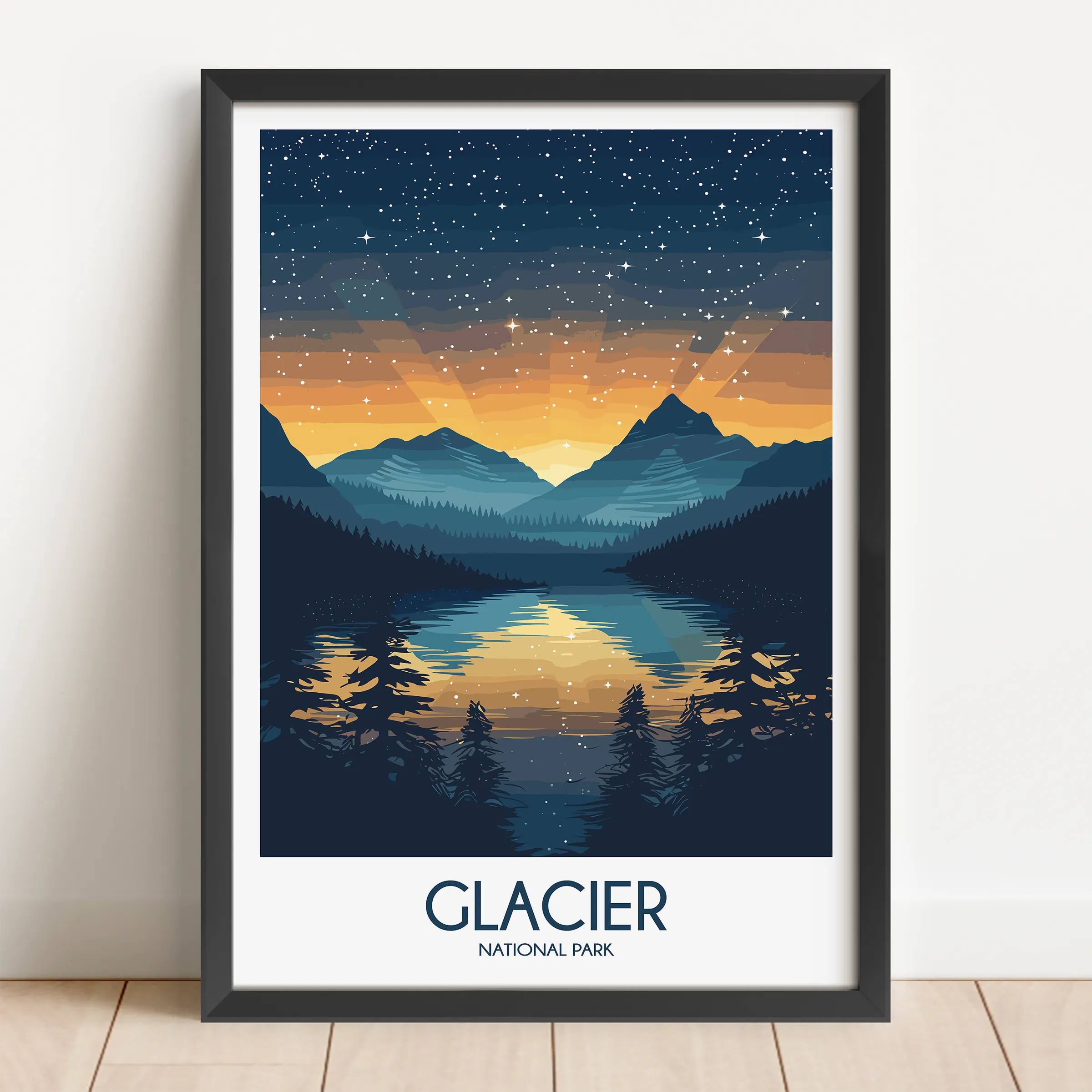 Glacier Souvenir Poster Print