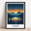 Glacier Souvenir Poster Print