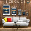 Glacier Vintage Style Print