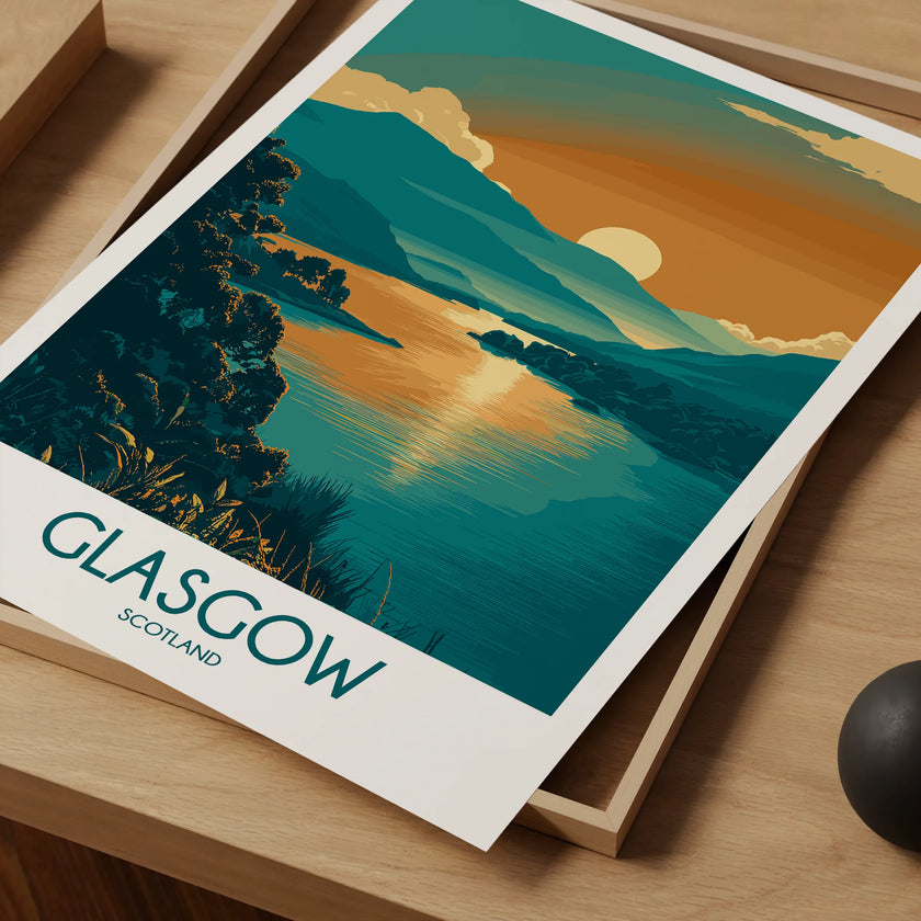 Glasgow Souvenir Poster Print