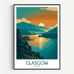 Glasgow Vintage Style Print