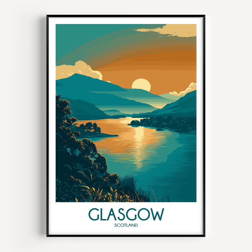 Glasgow Vintage Style Print