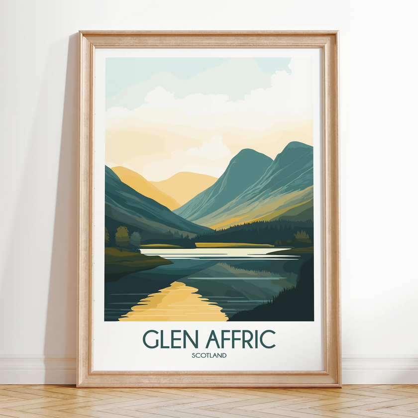 Glen Affric Modern Travel Poster
