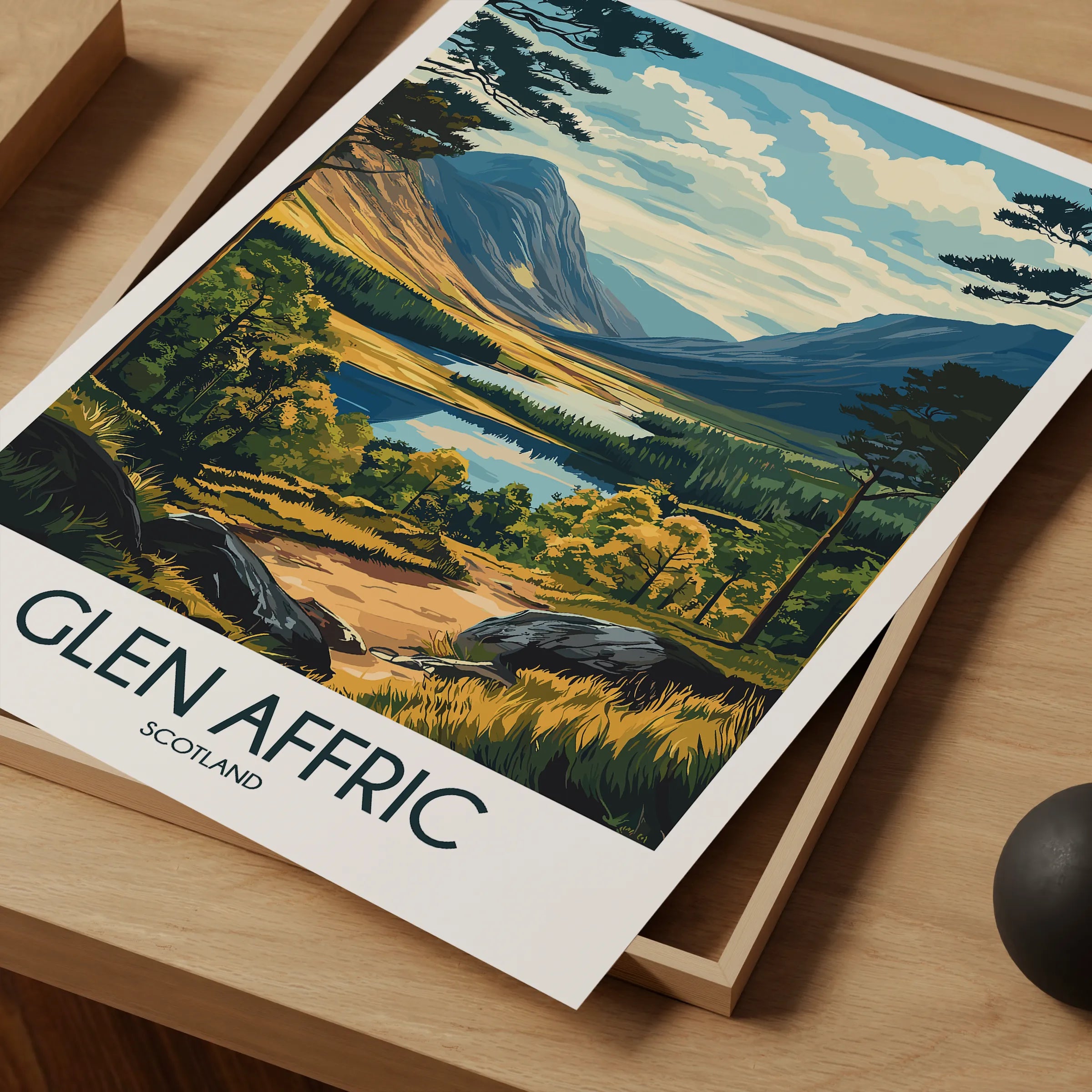 Glen Affric Retro Travel Illustration